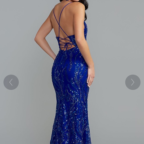 Prom Girl Red Corset Prom Dress - Picture 2 of 3